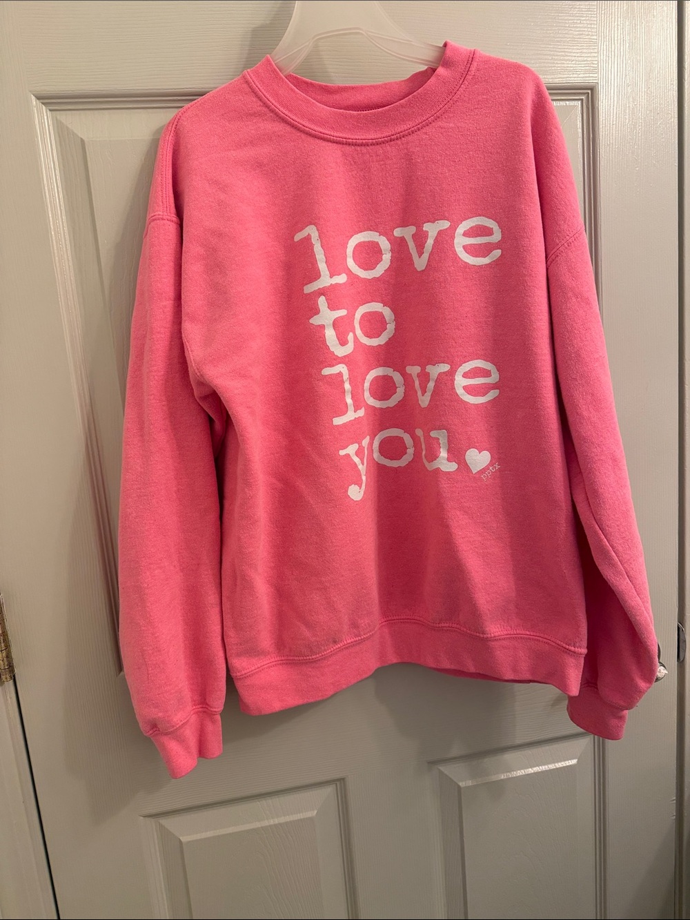 Pink "Love to Love You" Graphic Crewneck Sweatshirt
